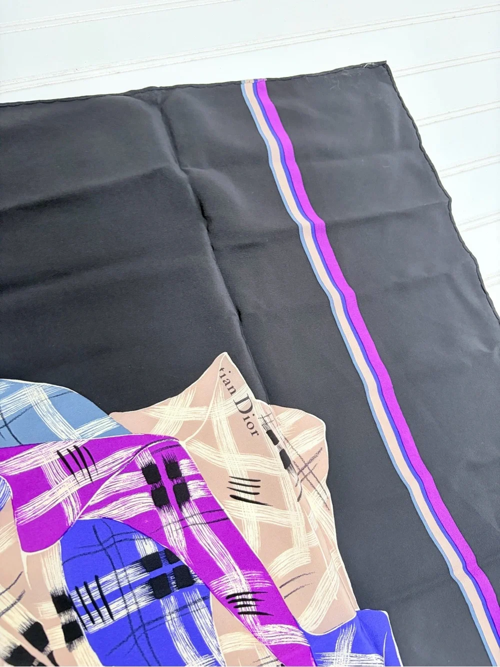 Vintage Christian Dior Geometric Scarf
